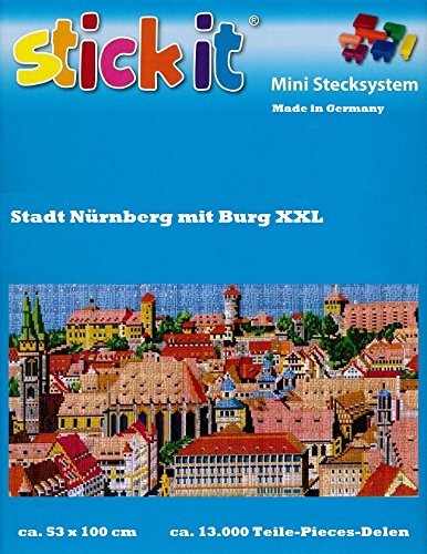 stickit Mini Stecksystem Stadt Nürnberg mit Burg XXL ca. 13.000 Teile Nr. 41275 von stickit