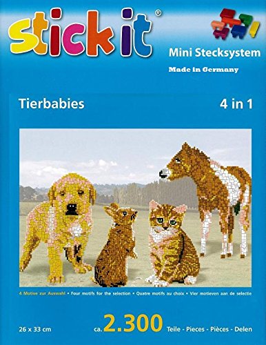 stickit Mini Stecksystem Tierbabys 4 in 1 ca. 2.300 Teile Nr. 41154 von stickit