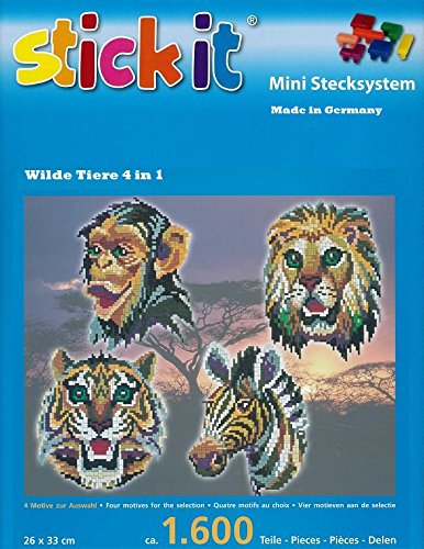 stickit Mini Stecksystem Wilde Tiere 4 in 1 ca. 1.600 Teile Nr. 41188 von stickit