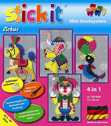 stickit Mini Stecksystem Zirkusl 4 in 1 ca. 750 Teile Nr. 41010 von stickit