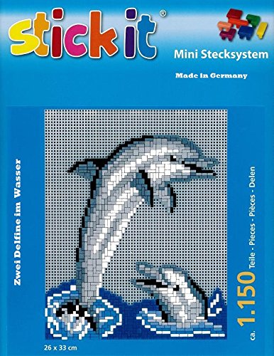 stickit Mini Stecksystem Zwei Delfine im Wasser ca. 1.150 Teile Nr. 41053 von stickit