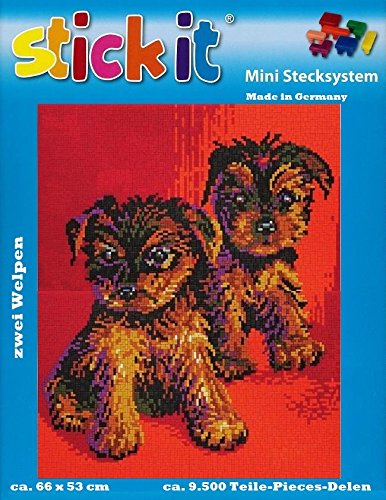 stickit Mini Stecksystem Zwei Welpen ca. 9.500 Teile Nr. 41255 von stickit