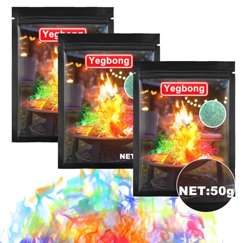 stroyayo 3 PCS 50g Feuerfarben Pulver Feuerfarben Buntes Feuer Pulver Feuerfarben Pulver für Buntes Feuer Feuerpulver Bunt Buntes Feuer für Outdoor-Aktivitäten Feuerstellen Lagerfeuer und Mehr von stroyayo