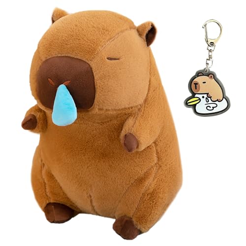 stroyayo Capybara Kuscheltier Capybara Plüschtier Kuscheltier Capybara 25cm Wasserschwein Kuscheltier Capybara Plush Kommt mit 1 Plüschtier-Anhänger Als Geschenk für Jungen und Mädchen von stroyayo