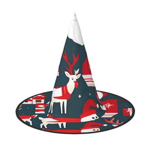 sttung Frohe Weihnachten Druck Halloween Hexenhut Oxford Tuch faltbar für Party/Karneval/Maskerade sttung Frohe Weihnachten Druck Halloween Hexenhut Oxford Tuch faltbar für Party/Karneval/Maskerade von sttung