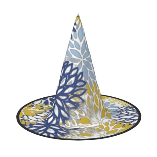 sttung Halloween-Hexenhut mit buntem Blumendruck, Oxford-Stoff, faltbar, für Party/Karneval/Maskerade sttung Halloween-Hexenhut mit buntem Blumendruck, Oxford-Stoff, faltbar, für Party/Karneval/Maskerade von sttung