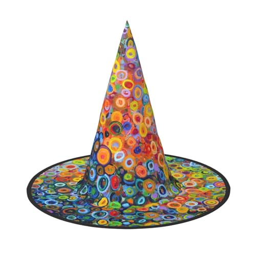 sttung Halloween-Hexenhut mit farbigem Gemälde, Oxford-Stoff, faltbar, für Party/Karneval/Maskerade sttung Halloween-Hexenhut mit farbigem Gemälde, Oxford-Stoff, faltbar, für Party/Karneval/Maskerade von sttung