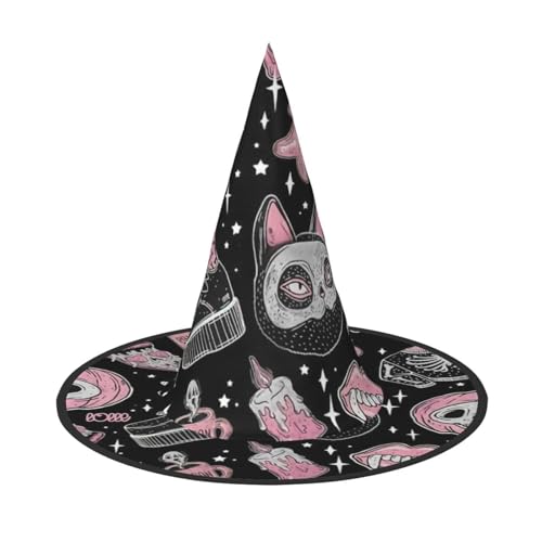 sttung Halloween Kürbis Katze Druck Halloween Hexenhut Oxford Tuch faltbar für Party/Karneval/Maskerade sttung Halloween Kürbis Katze Druck Halloween Hexenhut Oxford Tuch faltbar für Party/Karneval/Maskerade von sttung