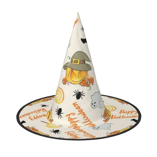 sttung Halloween Kürbis und Eule Druck Halloween Hexenhut Oxford Tuch faltbar für Party/Karneval/Maskerade sttung Halloween Kürbis und Eule Druck Halloween Hexenhut Oxford Tuch faltbar für Party/Karneval/Maskerade von sttung