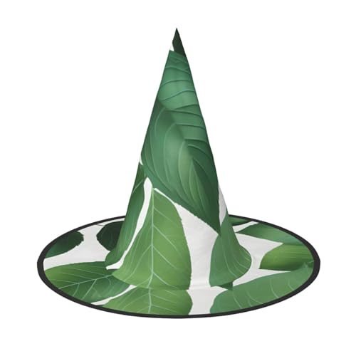 sttung Hexenhut mit Kräuterpflanzen-Blatt-Druck, Oxford-Stoff, faltbar, für Party/Karneval/Maskerade sttung Hexenhut mit Kräuterpflanzen-Blatt-Druck, Oxford-Stoff, faltbar, für Party/Karneval/Maskerade von sttung