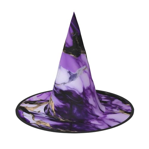 sttung Lila Marmor Druck Halloween Hexenhut Oxford Tuch faltbar für Party/Karneval/Maskerade sttung Lila Marmor Druck Halloween Hexenhut Oxford Tuch faltbar für Party/Karneval/Maskerade von sttung