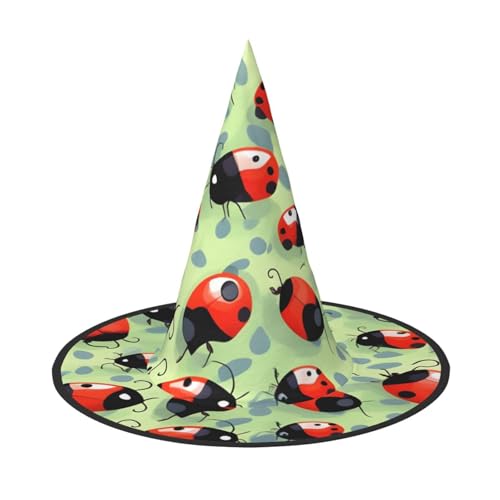 sttung Marienkäfer Cartoon Druck Halloween Hexenhut Oxford Tuch faltbar für Party/Karneval/Maskerade sttung Marienkäfer Cartoon Druck Halloween Hexenhut Oxford Tuch faltbar für Party/Karneval/Maskerade von sttung