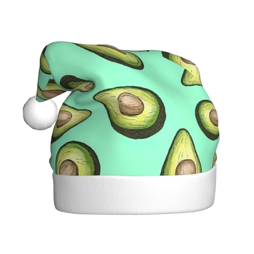 sttung Weihnachtsmütze für Erwachsene, Motiv: frische tropische Früchte, Avocado-Druck, Weihnachtsmann-Kostüm, Accessoire, klassische Weihnachtsmann-Kopfbedeckung, für Herren und Damen sttung Weihnachtsmütze für Erwachsene, Motiv: frische tropische Früchte, Avocado-Druck, Weihnachtsmann-Kostüm, Accessoire, klassische Weihnachtsmann-Kopfbedeckung, für Herren und Damen von sttung