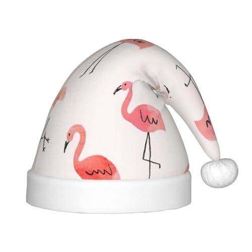 sttung Weihnachtsmütze mit Flamingo-Druck, Unisex, Weihnachten, Neujahr, Urlaub, Partyzubehör, Dekorationen von sttung