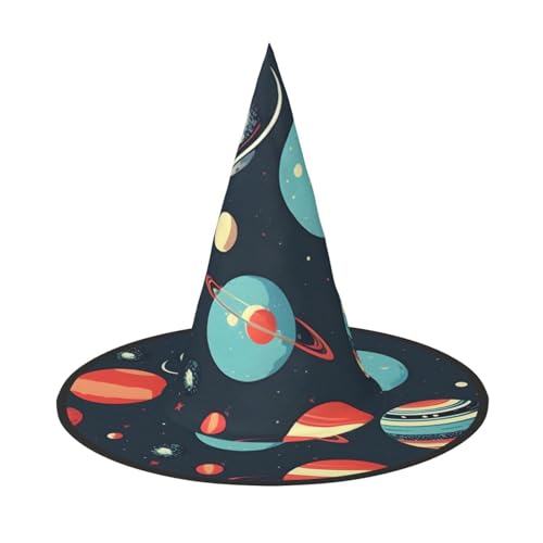 sttung Weltraum Planet Druck Halloween Hexenhut Oxford Tuch faltbar für Party/Karneval/Maskerade sttung Weltraum Planet Druck Halloween Hexenhut Oxford Tuch faltbar für Party/Karneval/Maskerade von sttung