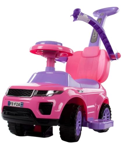 4in1 Kinderauto Rutschauto ab 2 Jahre und Schiebeauto mit Hupe und Musik, Rutschauto mit Stauraum unter dem Sitz, Spielzeugauto ab 2 Jahren (Rosa) von sun baby