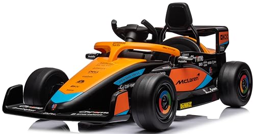 McLaren Kinder Elektroauto, Elektro Kinderauto im Alter von 3 bis 5 Jahre, MP3-Player, Fernbedienung, Federung (Orange) von sun baby