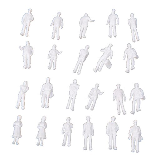 100 Stueck HO Massstab 1 : 100 Weisse Modell Figuren Figuren von sunree