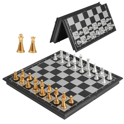 Super Winner 10 Inch Magnetic Mini Chess Set - Lightweight, Portable, and Educational Travel Chess for Kids and Adults - Perfect for 2 Player von super winner