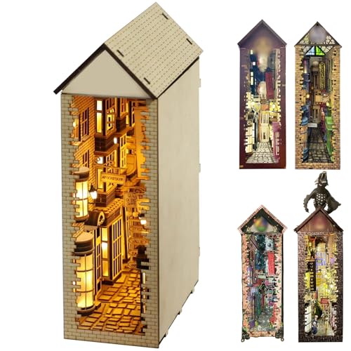 Book Nook Kit DIY Puppenhaus Holz Haus, 3D Holzpuzzle mit Sensor-LED – DIY Bücherecke Fantasy Bibliothek,Diorama & Bücherregal Deko für Erwachsene Teens (Magic 3) Book Nook Kit DIY Puppenhaus Holz Haus, 3D Holzpuzzle mit Sensor-LED – DIY Bücherecke Fantasy Bibliothek,Diorama & Bücherregal Deko für Erwachsene Teens (Magic 3) von suruim