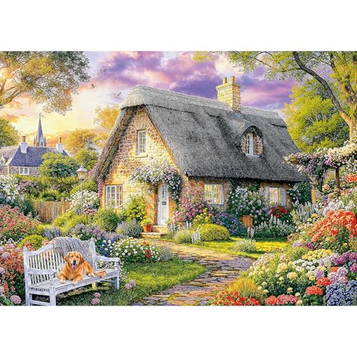 Sutinban Puzzle 1000 Teile, Rustikale Landschaft auf dem Land mit Welpe, Detailgestaltung, Farbenfrohes Puzzle für Erwachsene und Kinder 70x50cm Sutinban Puzzle 1000 Teile, Rustikale Landschaft auf dem Land mit Welpe, Detailgestaltung, Farbenfrohes Puzzle für Erwachsene und Kinder 70x50cm von sutinban