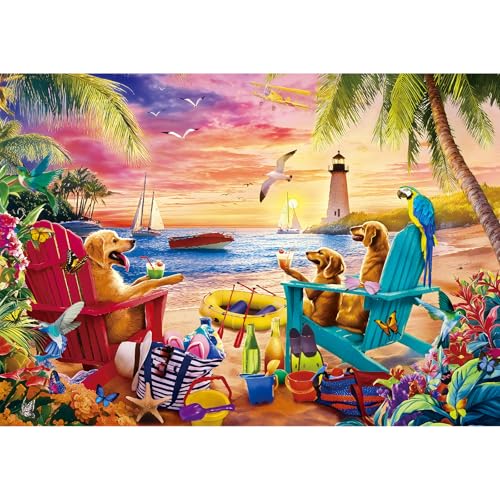 Sutinban Puzzle 500 Teile für Erwachsene, Strandhündchen, 500 Teile Puzzle für Erwachsene und Kinder ab 14 Jahren, Geschenk-Dekorationen Sutinban Puzzle 500 Teile für Erwachsene, Strandhündchen, 500 Teile Puzzle für Erwachsene und Kinder ab 14 Jahren, Geschenk-Dekorationen von sutinban