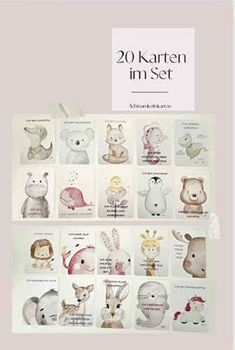 sweetart BY AW ART | 20 Achtsamkeitskarten für Kinder | Affirmationen für jeden Tag | Selbstbewusstsein stärken, Motivation, Selbstliebe, Kindererziehung, Lernkarten | Geschenk Geburtstag Einschulung von sweetart BY AW ART