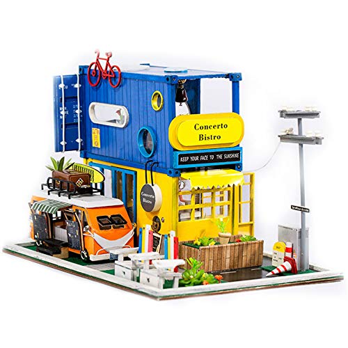 swegel Spielzeug für Kinder DIY Puppenhaus DIY Miniatur Puppenhaus mit MöBel Geburtstagsgeschenk Kreative Geschenke, Ohne Staubschutz von swegel