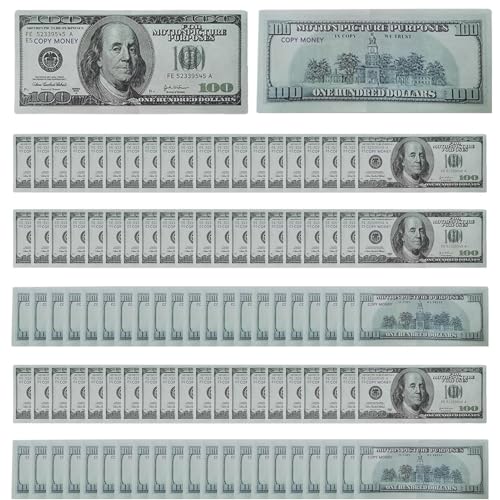 Dollar Bill Banknote | Sammelbare Banknnote -Filmrequisiten | Vor, Spielen pädagogische Spielzeuge, Simulationsgeld kompakt für Mädchen Jugend Frauen15x6.2cm/5,91 x 22,44 Zoll Dollar Bill Banknote | Sammelbare Banknnote -Filmrequisiten | Vor, Spielen pädagogische Spielzeuge, Simulationsgeld kompakt für Mädchen Jugend Frauen15x6.2cm/5,91 x 22,44 Zoll von szaluyk
