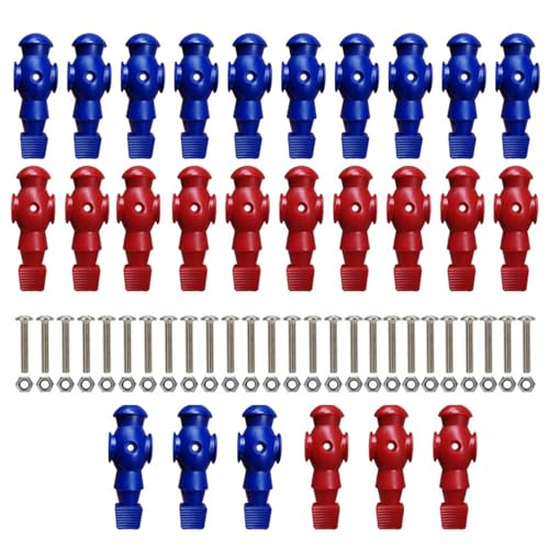 Foosball Men - Rod Foosball Man Statue | 26 x kleine Puppenfigur | 2 Farben Tischfußball Herren | -Komponenten Spielfigur | -Komponenten Spielfigur für Fußballmaschinenzubehör von szaluyk