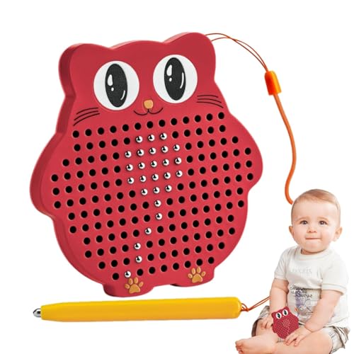 Magnetische Schreibtafel für Kinder, interaktives rotes Zeichenblock, magnetisches Spielzeug, löschbar, wiederverwendbar, magnetisches Tablet-Spielzeug mit Zeichenstift, Lernspielset für Zuhause, von szaluyk