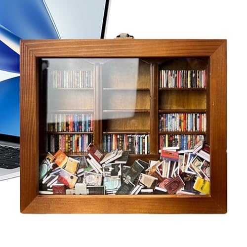 Spielzeug-Bücherregal, sensorisches Bücherregal, klein, aus Holz, Fidget Decor – Schaukasten für zitternde Bücher, 3D, Miniatur Shake Fidget zum Arbeiten, Lernen, Reisen Spielzeug-Bücherregal, sensorisches Bücherregal, klein, aus Holz, Fidget Decor – Schaukasten für zitternde Bücher, 3D, Miniatur Shake Fidget zum Arbeiten, Lernen, Reisen von szaluyk