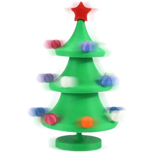 Tanzender Weihnachtsbaum – -gedrucktes -Spielzeug, schwingender Weihnachtsbaumschmuck, drehbarer -Druck-Baum, Geist und Körper, entspannende saisonale Szene, Dekoration, Requisiten für von szaluyk