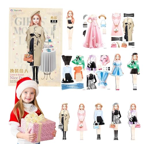 szaluyk Anziehpuppen, magnetische Papierpuppen | Magnetisches Puppen-Anziehspielzeug | Magnetische Prinzessin-Anziehpuppe aus Papier mit leuchtenden Farben für Mädchen im Alter von 4 bis 7 Jahren szaluyk Anziehpuppen, magnetische Papierpuppen | Magnetisches Puppen-Anziehspielzeug | Magnetische Prinzessin-Anziehpuppe aus Papier mit leuchtenden Farben für Mädchen im Alter von 4 bis 7 Jahren von szaluyk