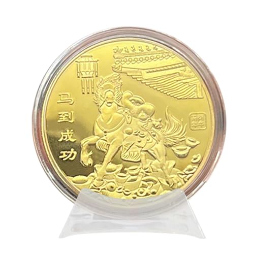szaluyk Chinesisches Neujahr des Pferdes Golden Luck Coin | Horse Decoration Token | Gedenkfürst -Souvenir Coiin | Gedenkkursgeschenk für Erwachsene Sammler | Männerfreunde Familienfeier Display szaluyk Chinesisches Neujahr des Pferdes Golden Luck Coin | Horse Decoration Token | Gedenkfürst -Souvenir Coiin | Gedenkkursgeschenk für Erwachsene Sammler | Männerfreunde Familienfeier Display von szaluyk