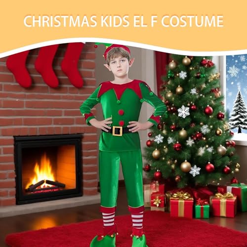 szaluyk Weihnachtskostüm für,Elfenkostüm für den Heiligabend - Kinderkostüm für Weihnachtsfest Rollenspiel Mottoparty Veranstaltung Festliche Verkleidung szaluyk Weihnachtskostüm für,Elfenkostüm für den Heiligabend - Kinderkostüm für Weihnachtsfest Rollenspiel Mottoparty Veranstaltung Festliche Verkleidung von szaluyk
