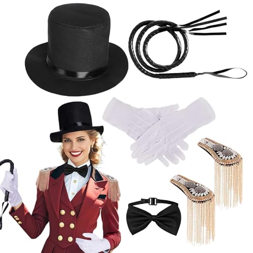 szaluyk Zirkuskostümzubehör,Zylinderhut und Epauletten Set | Accessoires für Zirkusfeste Mottopartys und Kostüme szaluyk Zirkuskostümzubehör,Zylinderhut und Epauletten Set | Accessoires für Zirkusfeste Mottopartys und Kostüme von szaluyk