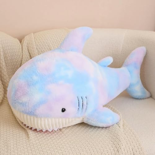 tYuNBd Bunte süße Hai Bunte Megalodon Plüsch Kissen Spielzeug Cartoon Plüsch Puppe Weiches Tier Kissen Kinder Spielzeug Geschenk Geburtstag Weihnachten Geschenk 70cm 1 von tYuNBd