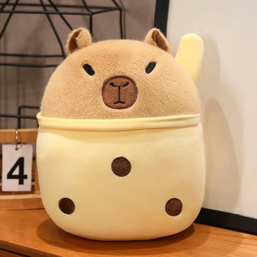 tYuNBd Capybara Plüschtier Milchtee Flauschige Puppe Plüschtier Spaß Geburtstagsgeschenk 30cm 2 von tYuNBd