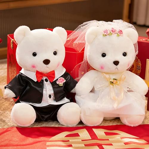 tYuNBd Kawaii Bär Plüschtier Plüsch Bär Puppe Hochzeit Dekoration Kinder Geburtstagsgeschenk 40cm A von tYuNBd