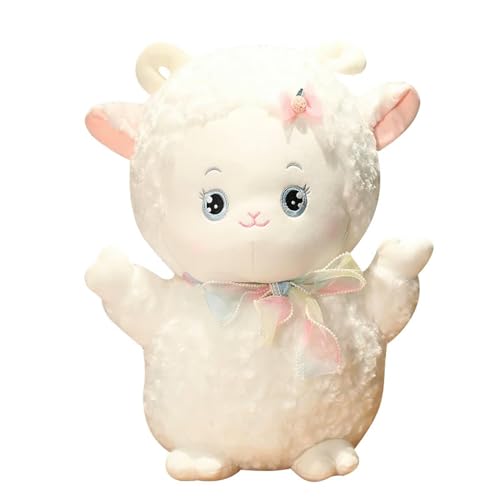 tYuNBd Kawaii Bunte Schleife Schafwolle Spielzeug niedliches Plüschtier Wolle Puppe Umarmung Kissen weiche Kinder Spielzeug Geschenk Geburtstag 50cm 1 von tYuNBd