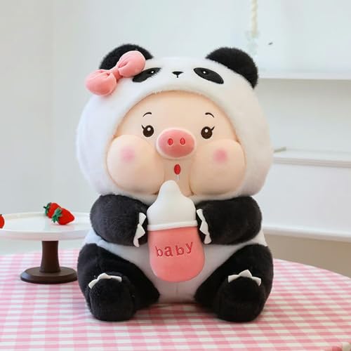 tYuNBd Kawaii Schwein Panda Puppe Plüschtier Umarmung Milchflasche Schweinchen Mädchen Junge Kinder 22cm 1 von tYuNBd