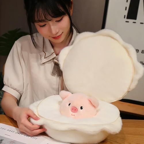 tYuNBd Lustige Perle Muschel Schwein Plüsch Puppe Kissen kreatives Tier Ozean Plüsch Kissen Spielzeug Wohnkultur Geschenk für Mädchen Geburtstagsgeschenk 35CM 1 von tYuNBd