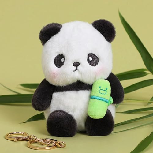 tYuNBd Niedlicher Panda mit Bambus Sprossen Schlüsselanhänger Plüsch Anhänger Spielzeug Kawaii Plüsch Tier Schlüsselanhänger Anhänger Panda Schlüsselanhänger Puppe Geburtstag 11cm 1 von tYuNBd