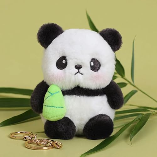 tYuNBd Niedlicher Panda mit Bambus Sprossen Schlüsselanhänger Plüsch Anhänger Spielzeug Kawaii Plüsch Tier Schlüsselanhänger Anhänger Panda Schlüsselanhänger Puppe Geburtstag 11cm 2 von tYuNBd