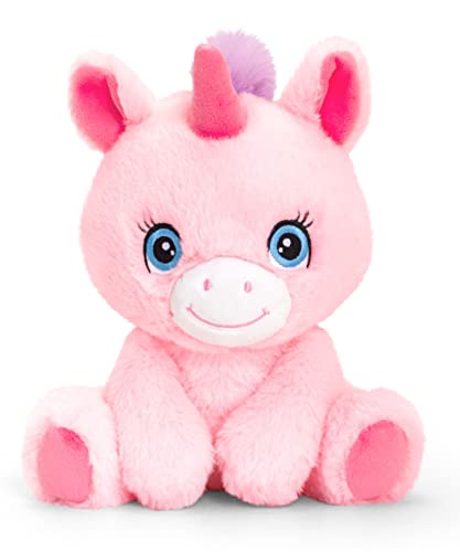 tachi Kuscheltier Einhorn rosa, Weiches Plüschtier Unicorn 25 cm, Stofftier Fabeltier sitzend von tachi