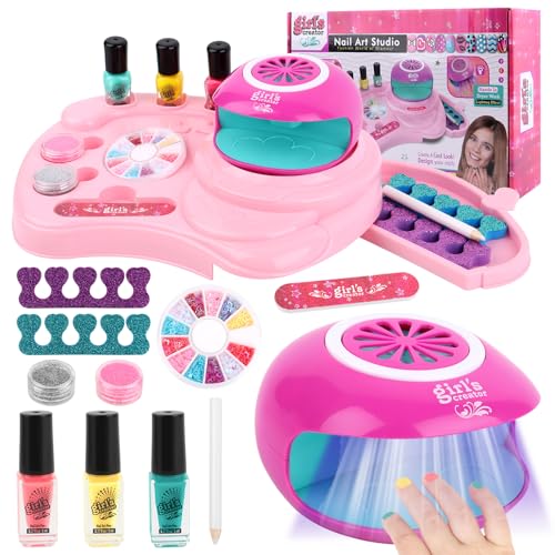 Nagelstudio Kinder Mädchen Geschenke Mädchen Bastelset Kinder für 7-12 Jährige Mädchen Nagellack Kinder Spielzeug Mädchen Schminke Kinder Mädchen für Teenager Mädchen Kinder Alter 6-10 Geburtstags von talifoca