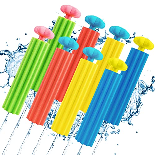 talifoca 8 pcs Wasserpistole Spielzeug Kinder, Schaum Wasserspritzpistolen Wasserspritze, Bunte Spritzpistole Wasser Kinder Wasserspielzeug für Sommer Partys Jungen und Mädchen von talifoca