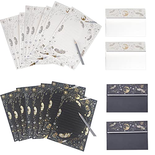 tangger 20 Pcs Schreibpapier mit Umschlägen Briefpapier und Umschläge Briefpapier Set für Herstellung von Einladung Geschenk von tangger