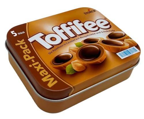 tanner DER KLEINE KAUFMANN TANNER Deco - Toffifee, 5 Stück aus Holz in Metalldose, Zubehör für Kaufmannsladen, lebensmittelechtes Design, 0961.3 von Tanner - Der kleine Kaufmann